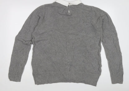 Womens UK Size 10 Seraphine Grey Pullover Jumper