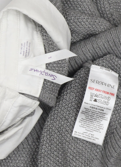 Womens UK Size 10 Seraphine Grey Pullover Jumper