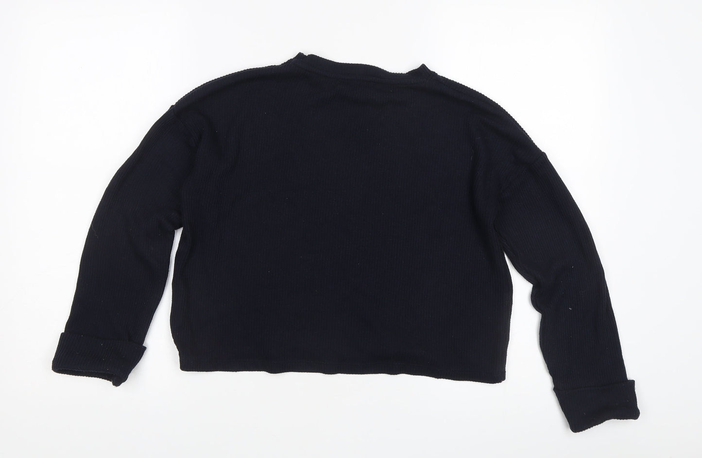 Womens UK Size XS Stradivarius Black Pullover Jumper