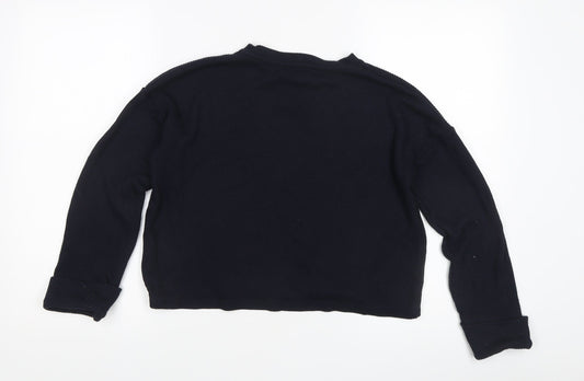 Womens UK Size XS Stradivarius Black Pullover Jumper