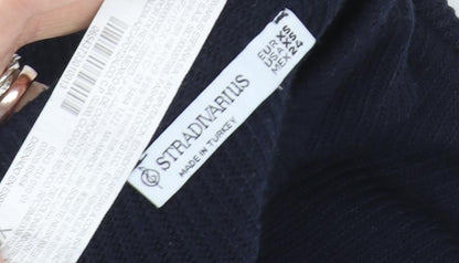 Womens UK Size XS Stradivarius Black Pullover Jumper