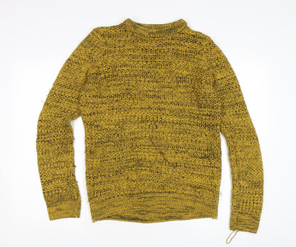 Womens UK Size S New Look Yellow Pullover Jumper