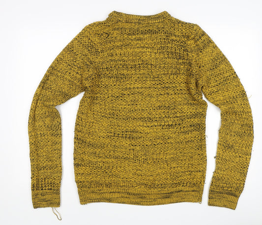 Womens UK Size S New Look Yellow Pullover Jumper