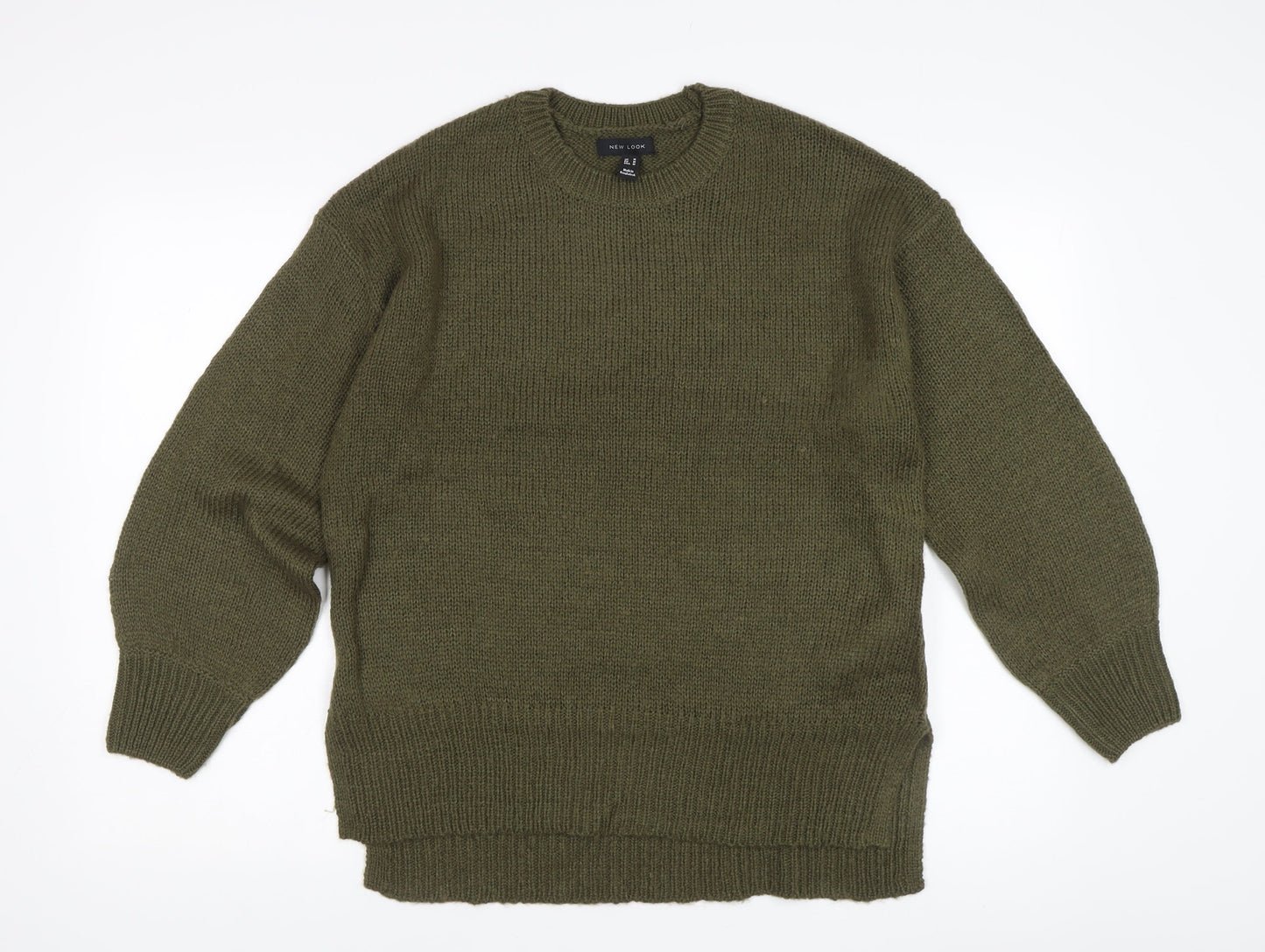 Womens UK Size M New Look Green Pullover Jumper