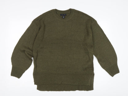 Womens UK Size M New Look Green Pullover Jumper