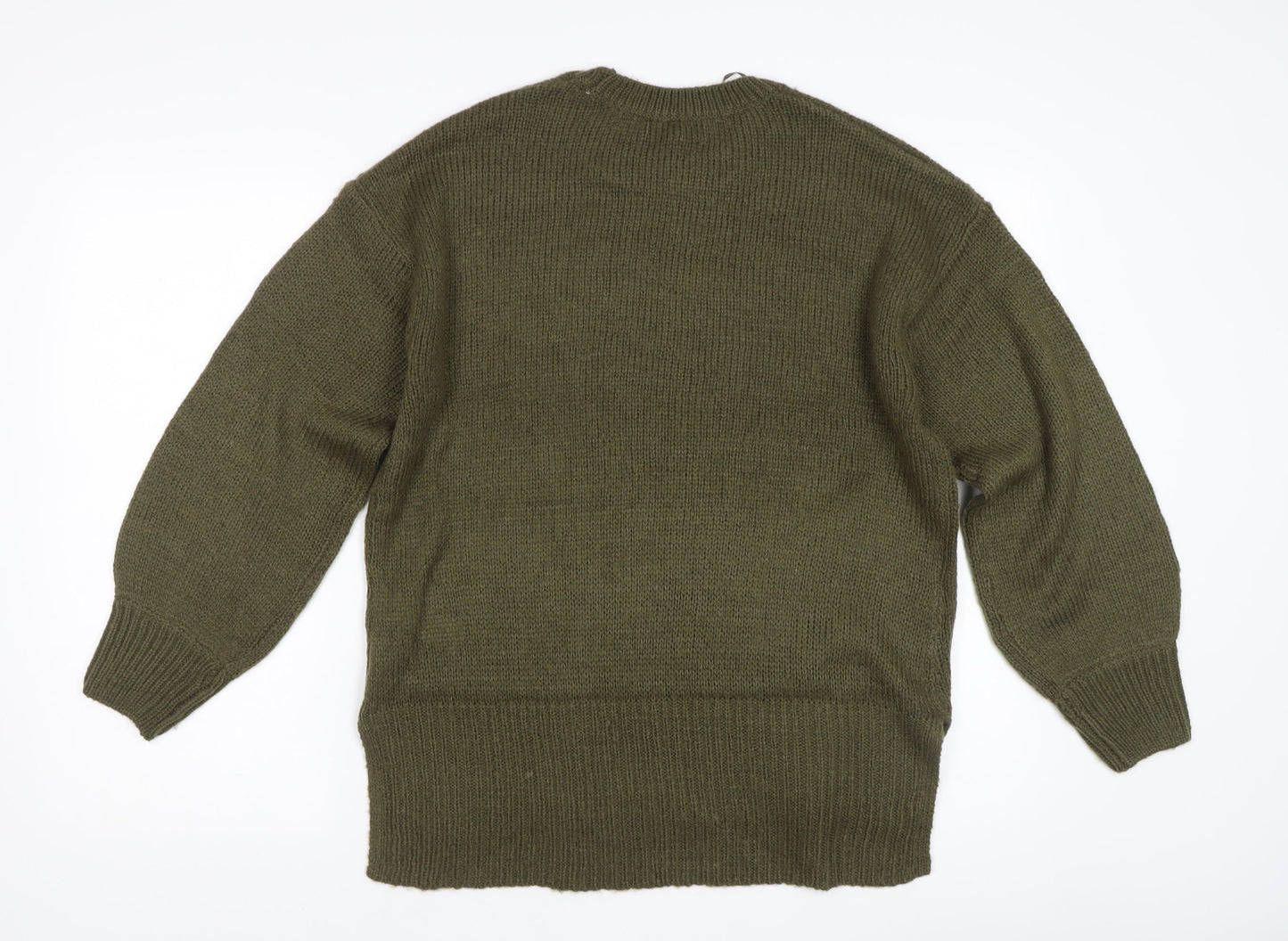 Womens UK Size M New Look Green Pullover Jumper