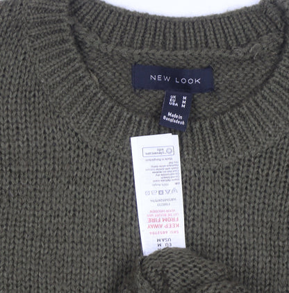 Womens UK Size M New Look Green Pullover Jumper