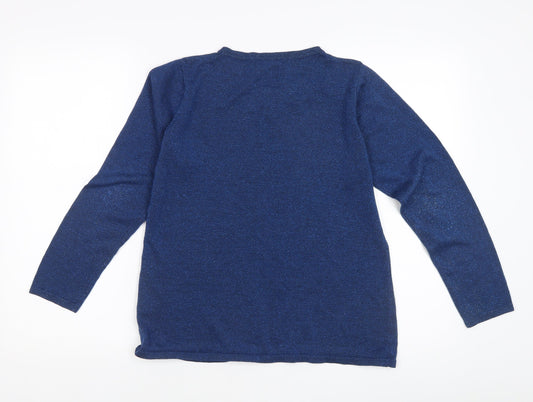 Womens UK Size M Bm Collection Blue Pullover Jumper