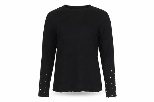 Zara Women's Black V-Neck Cotton Pullover Jumper Size 10