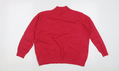 Womens UK Size M Marks and Spencer Pink Pullover Jumper