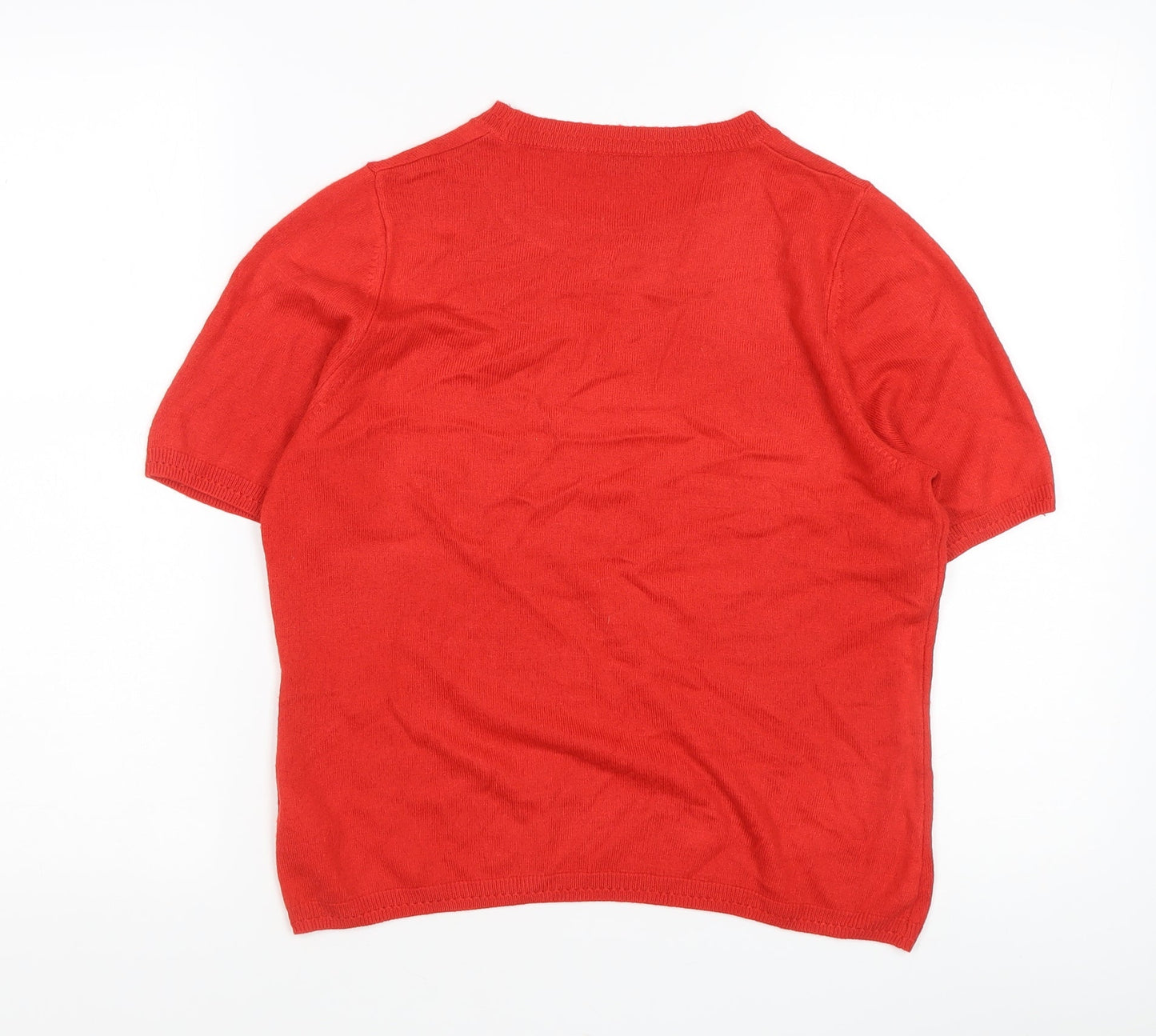Womens UK Size 12 Marks and Spencer Red Pullover Jumper