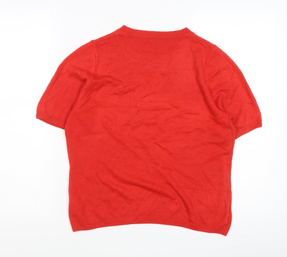 Womens UK Size 12 Marks and Spencer Red Pullover Jumper