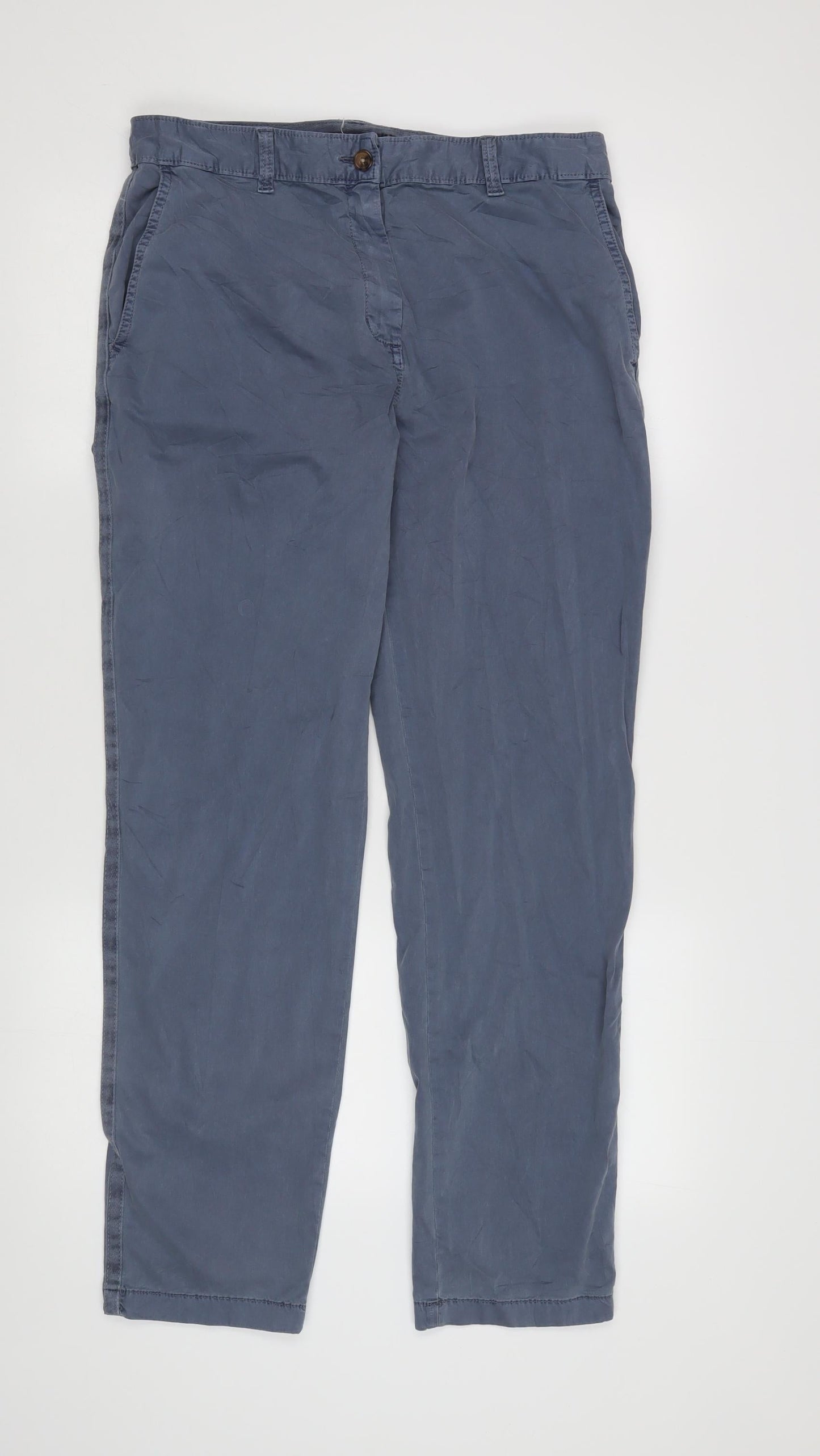 Marks and Spencer Men's Blue Chino Trousers Size 12