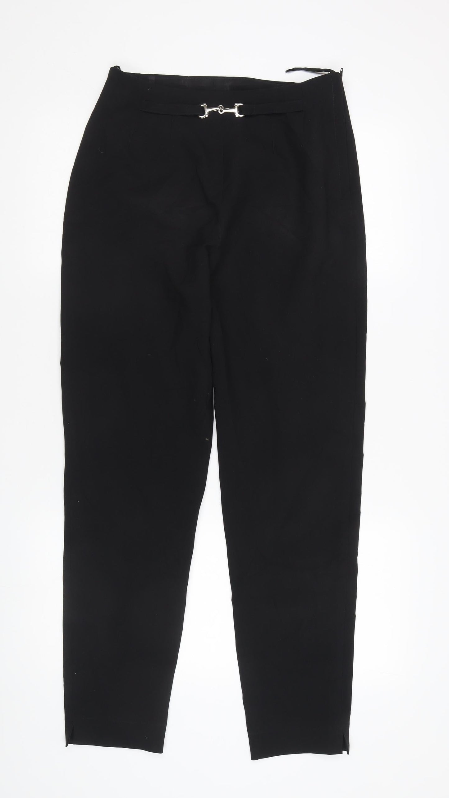 Womens UK Size 12 Essentials Regular Fit  Black Trousers
