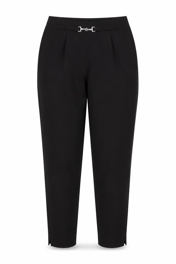 Womens UK Size 12 Essentials Regular Fit  Black Trousers