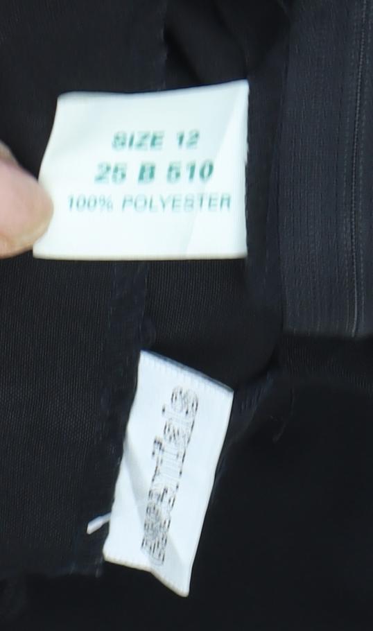 Womens UK Size 12 Essentials Regular Fit  Black Trousers