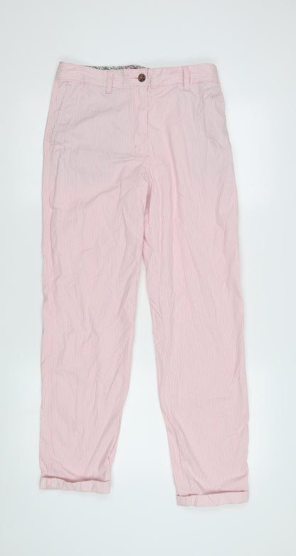 Womens UK Size 8 Marks and Spencer Regular Fit Chino Pink Trousers