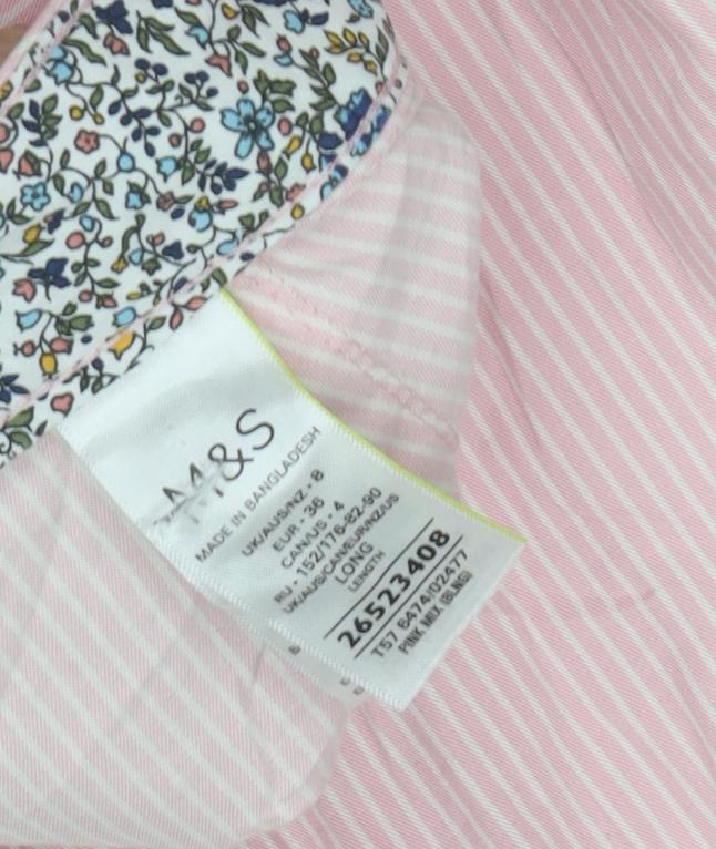 Womens UK Size 8 Marks and Spencer Regular Fit Chino Pink Trousers