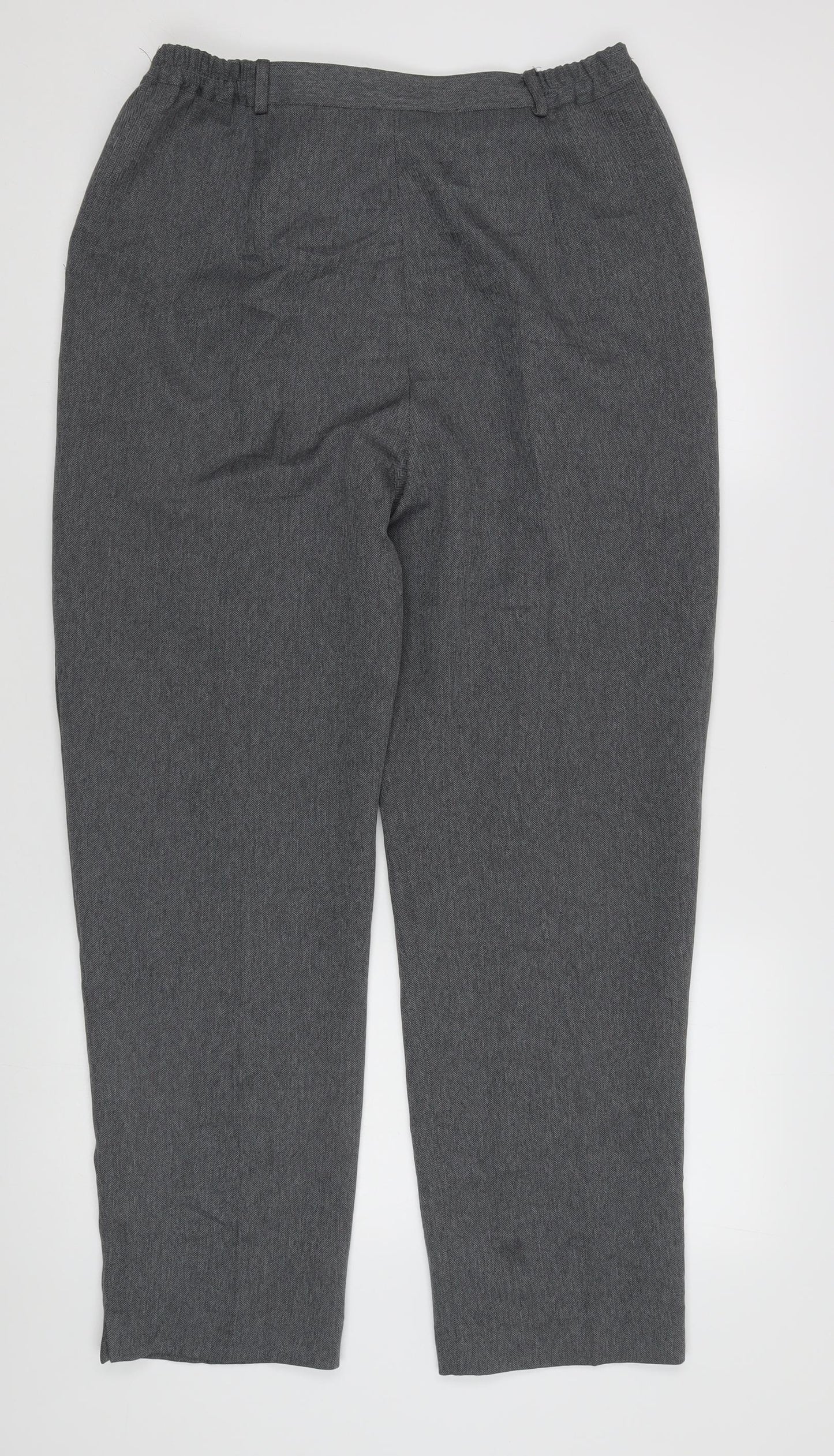 Bonmarche Women's Grey Tweed Trousers - Size 16