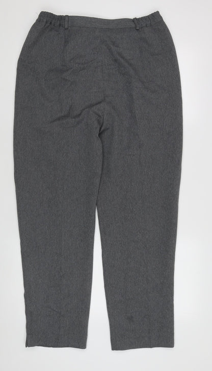 Bonmarche Women's Grey Tweed Trousers - Size 16