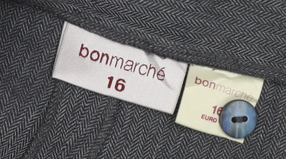Bonmarche Women's Grey Tweed Trousers - Size 16