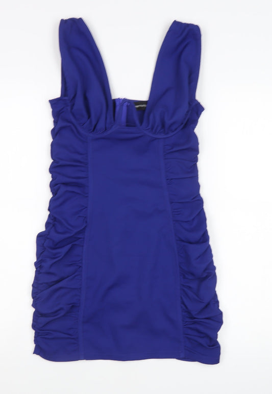 PrettyLittleThing Women’s Blue Ruched Dress