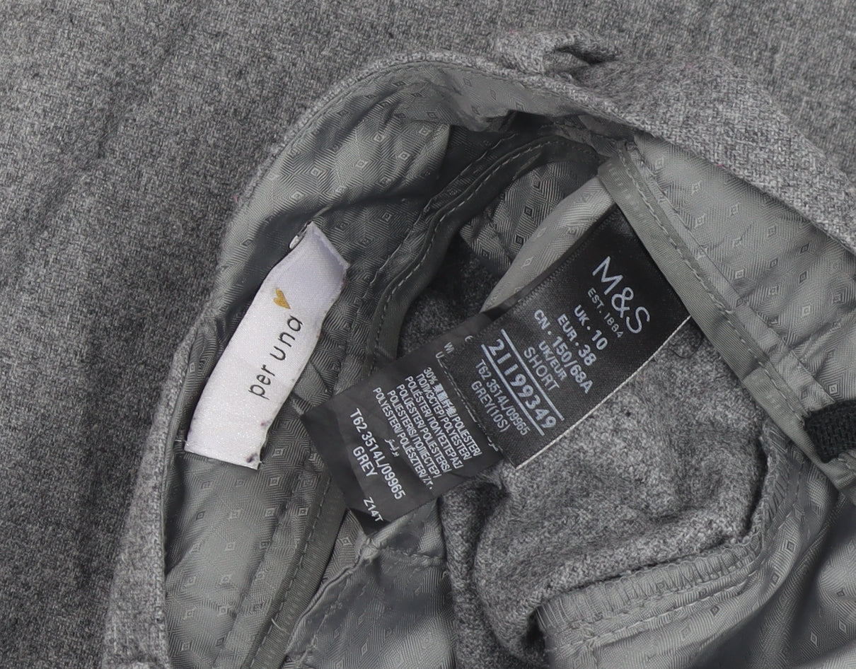 Womens UK Size 10 Marks and Spencer Regular Fit Business Casual Grey Trousers