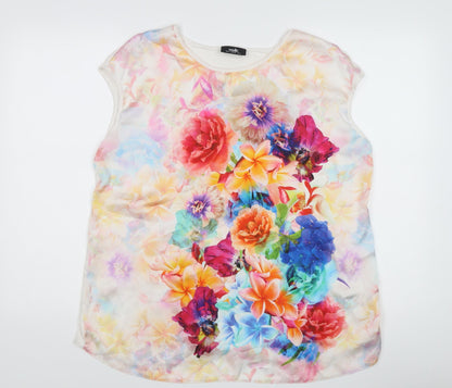 Womens UK Size 18 Wallis Multicoloured Tunic Blouse