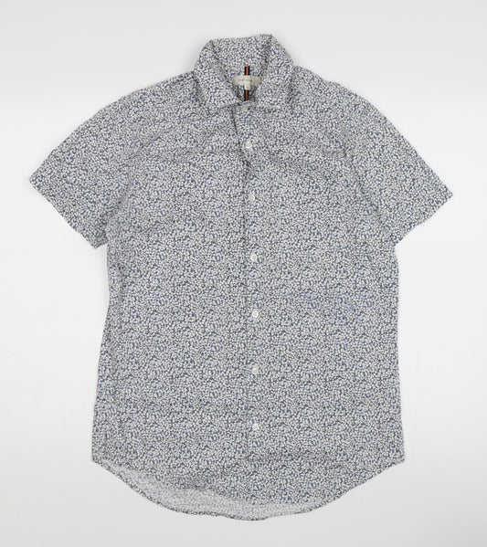 River Island Women's Blue Floral Button-Up Shirt