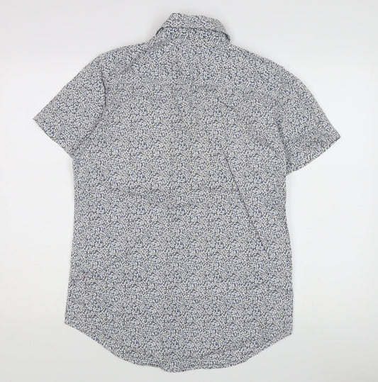 River Island Women's Blue Floral Button-Up Shirt