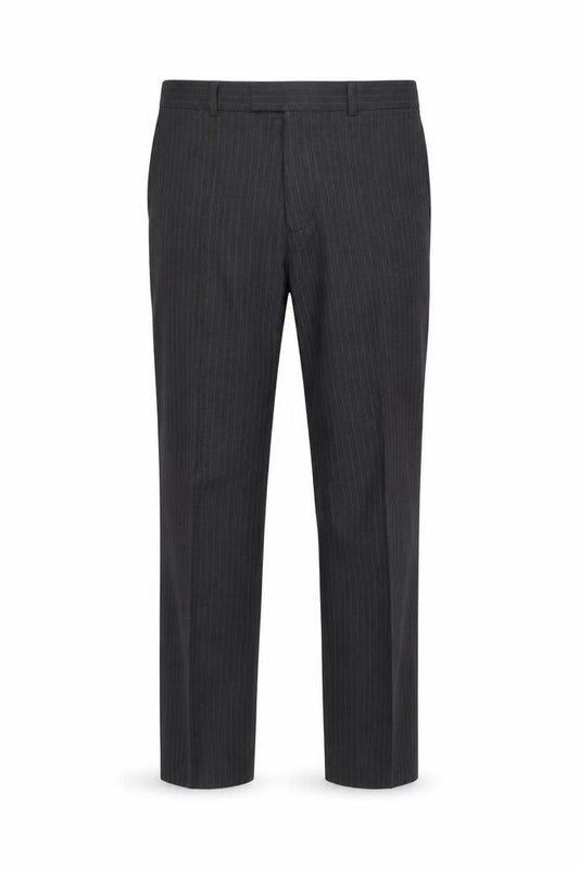 Burton Men's Grey Striped Trousers 36R