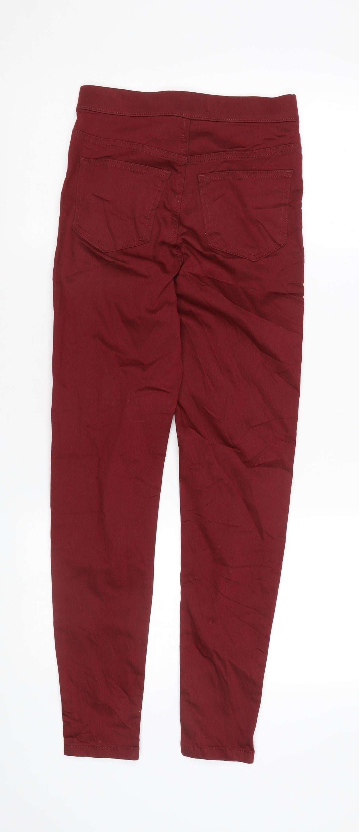 Womens UK Size 6 Marks and Spencer Regular Fit Jegging Red Trousers