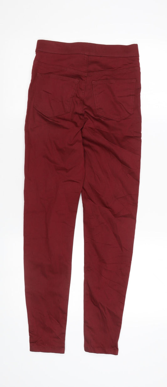 Womens UK Size 6 Marks and Spencer Regular Fit Jegging Red Trousers