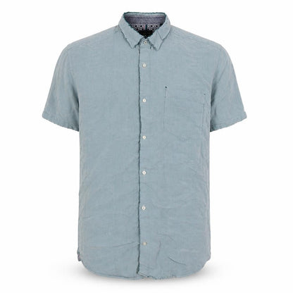 Next Signature Men's Blue Slim Fit Short Sleeve Shirt