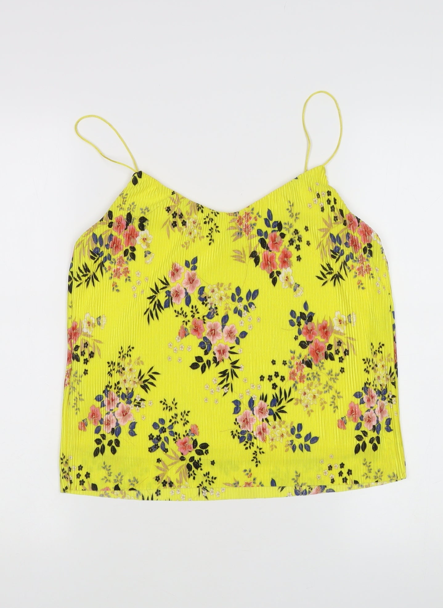 Womens UK Size 8 New Look Yellow Camisole Tank