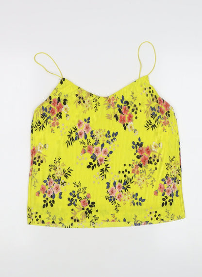 Womens UK Size 8 New Look Yellow Camisole Tank