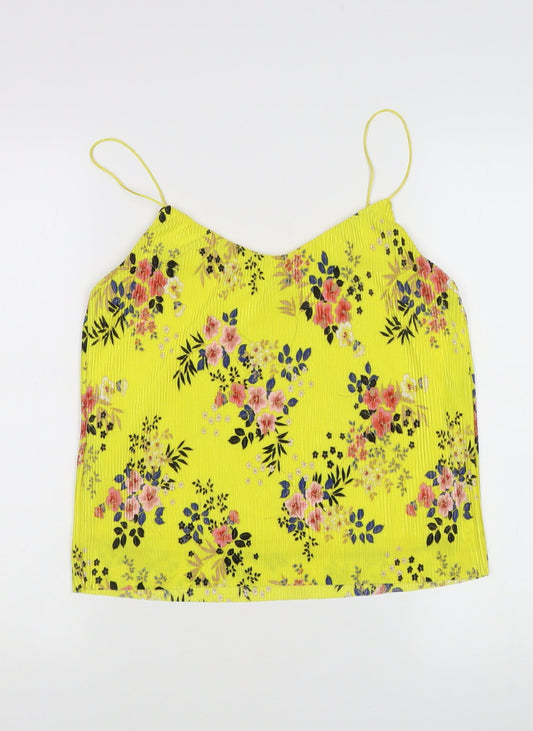 Womens UK Size 8 New Look Yellow Camisole Tank