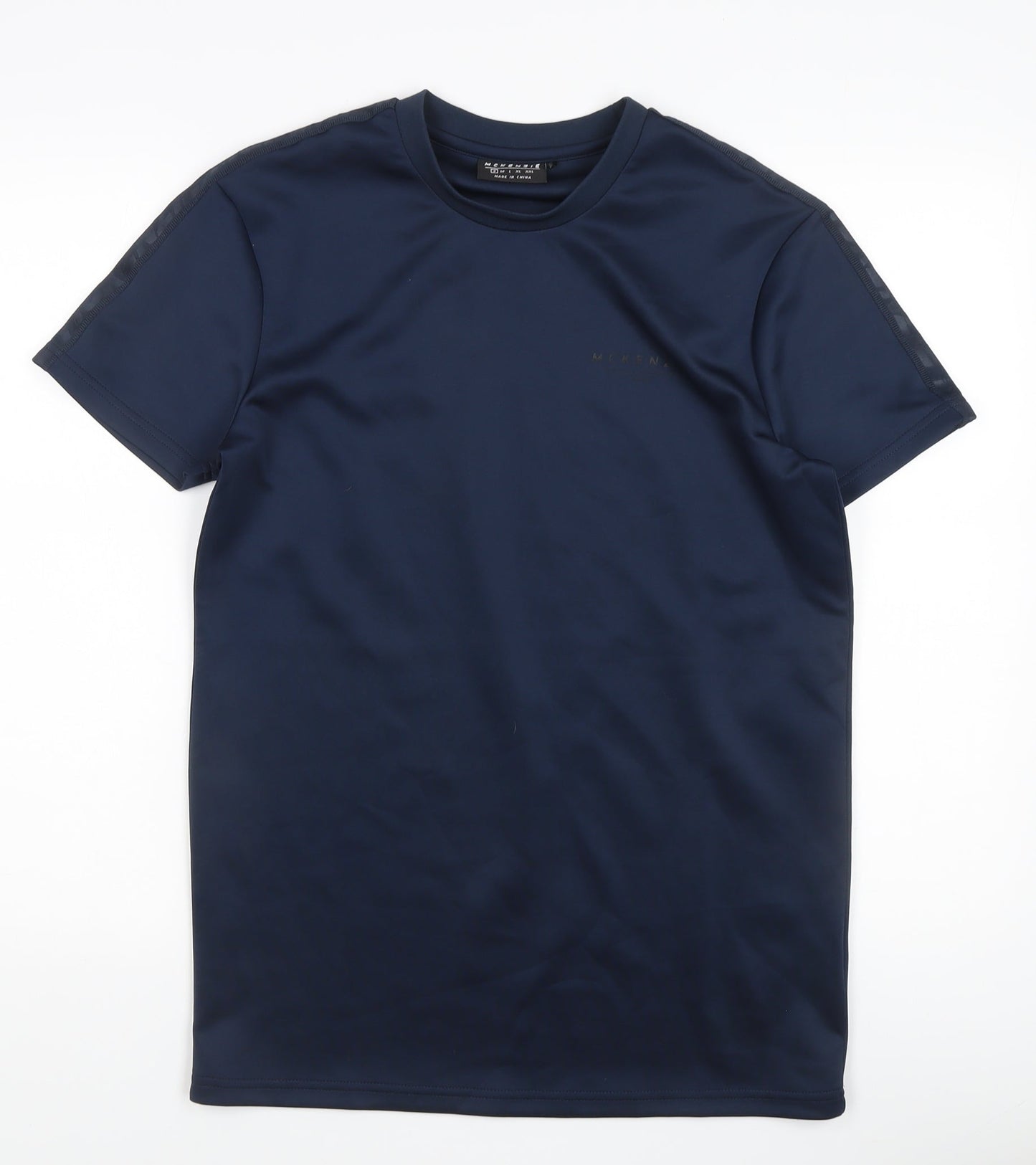 McKenzie Men's Blue Crew Neck T-Shirt, Size S, Solid