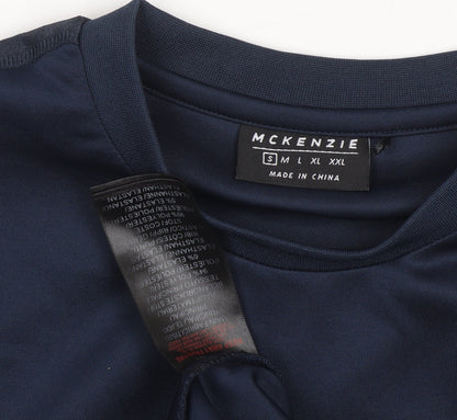 McKenzie Men's Blue Crew Neck T-Shirt, Size S, Solid