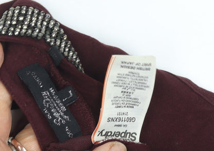 Superdry Women's Burgundy Bodysuit 3XS Slim Fit