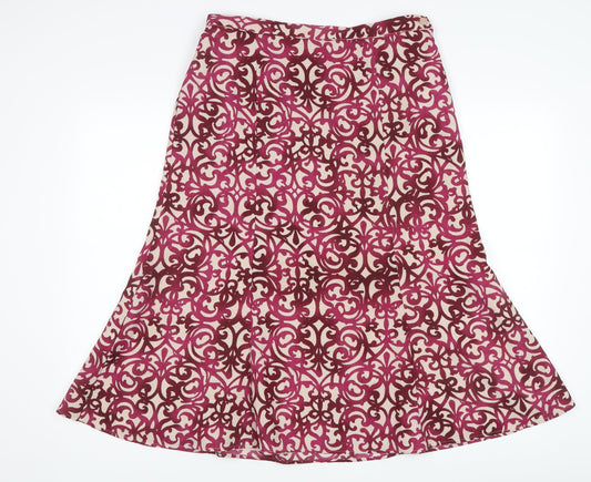 Eastex Women's Multicoloured Midi Flare Skirt, Size 14