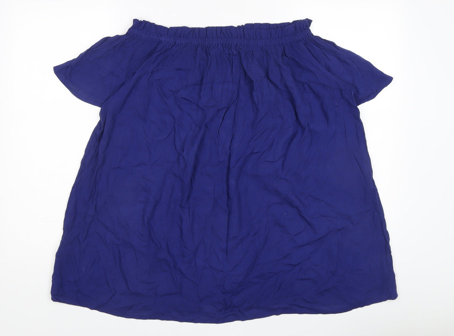 Womens UK Size L JD Williams Blue Basic Blouse