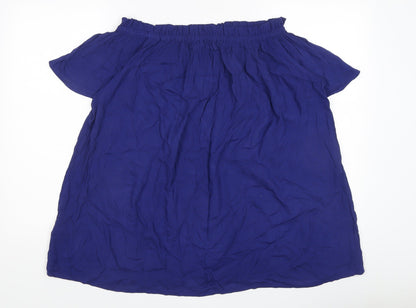 Womens UK Size L JD Williams Blue Basic Blouse