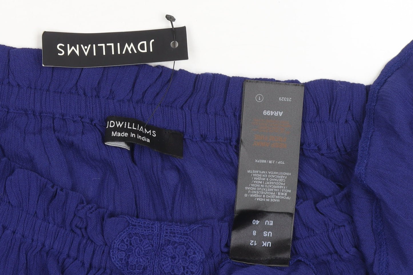 Womens UK Size L JD Williams Blue Basic Blouse