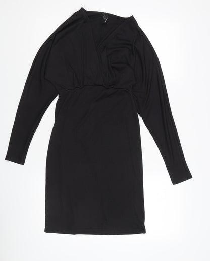 Y.A.S Women's Black Bodycon Dress XS Long Sleeve