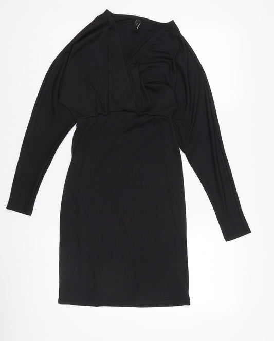 Y.A.S Women's Black Bodycon Dress XS Long Sleeve
