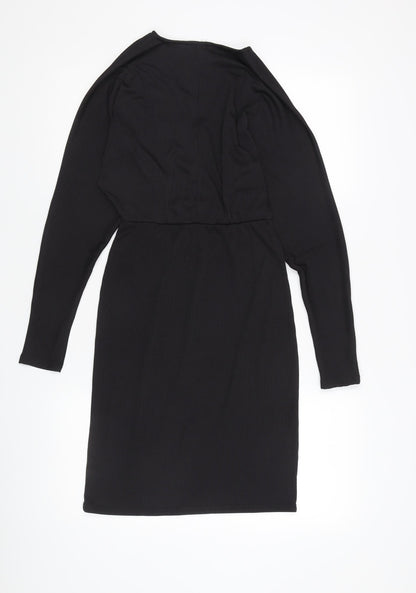 Y.A.S Women's Black Bodycon Dress XS Long Sleeve