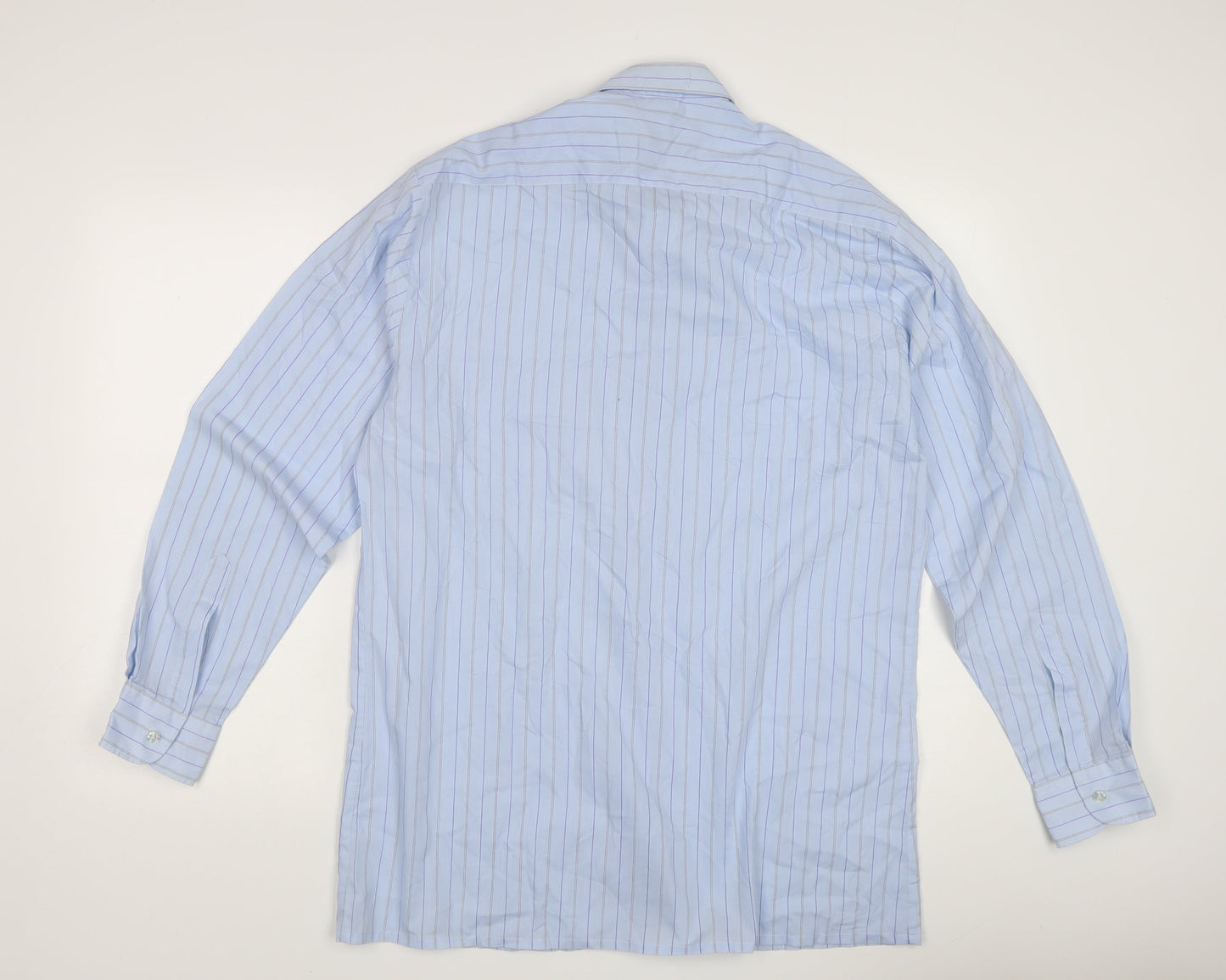 Mens UK Collar Size M C&A Smart Blue  Dress Shirt