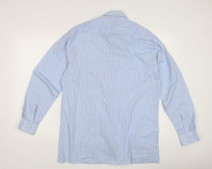 Mens UK Collar Size M C&A Smart Blue  Dress Shirt