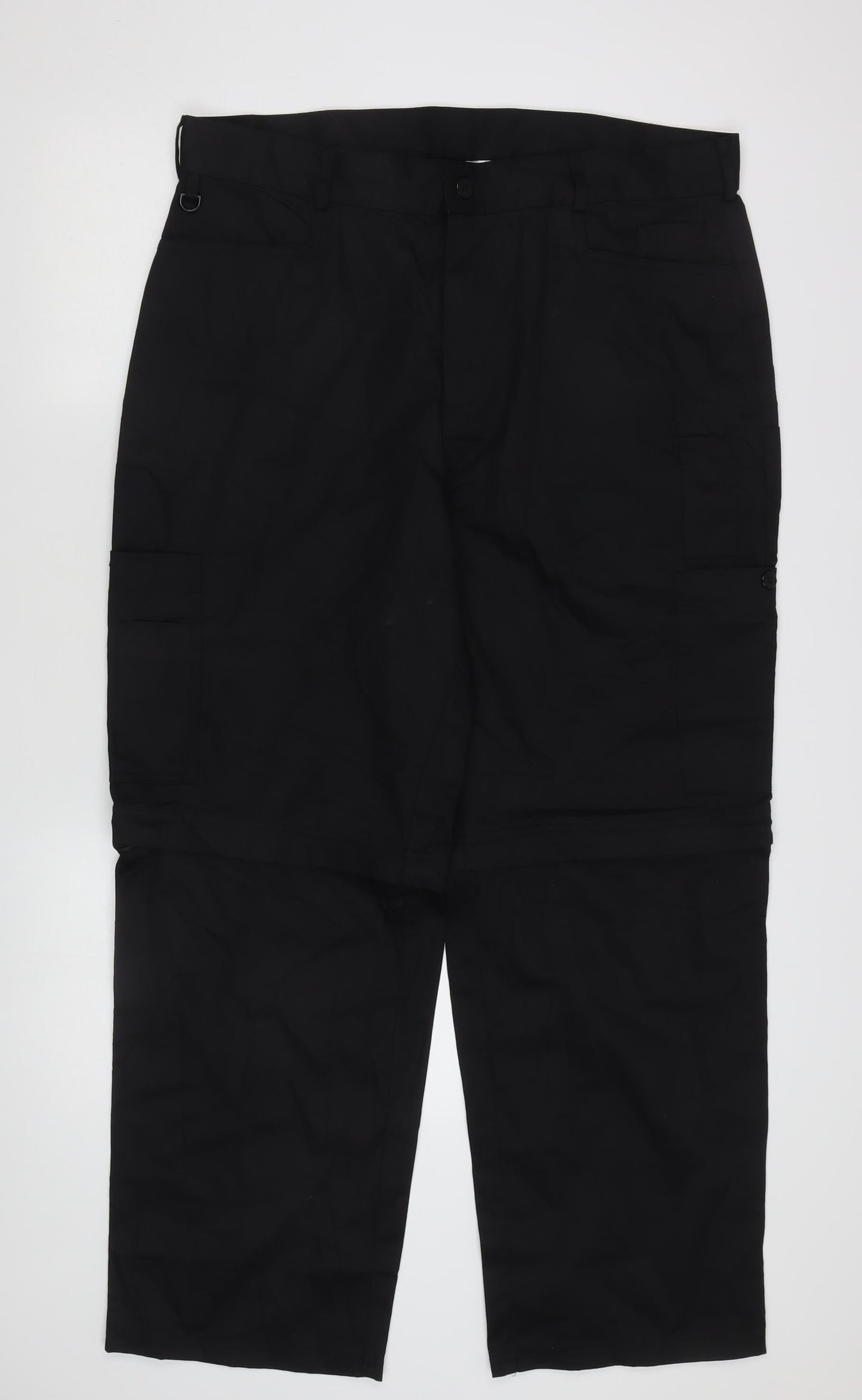 Dimensions Men's Black Cargo Trousers, L, Excellent Condition